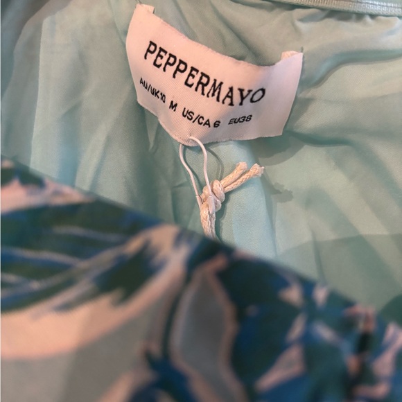 Pepper Mayo Strapless Teal Floral Maxi Dress - Picture 4 of 6